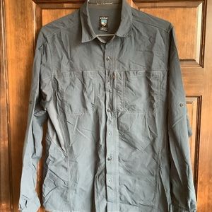 Kuhl Button Down Shirt Casual Outdoors Hiking Backpacking Travel Climb Men's L